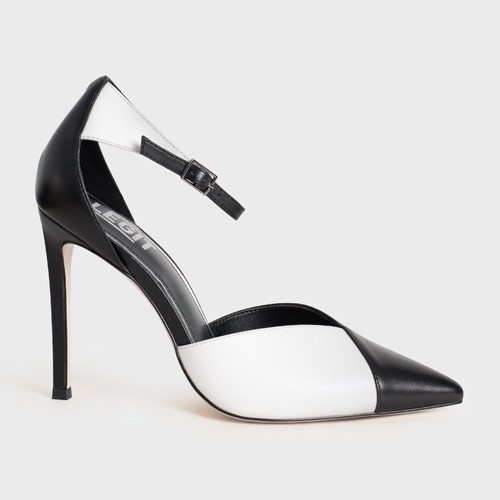 Туфлі жіночі чорно-бежеві LEGIT, 38