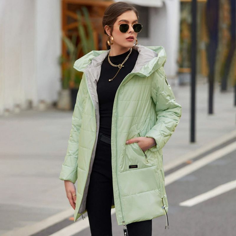 Пальто жіноче світло-зелене Hailuozi, 3XL