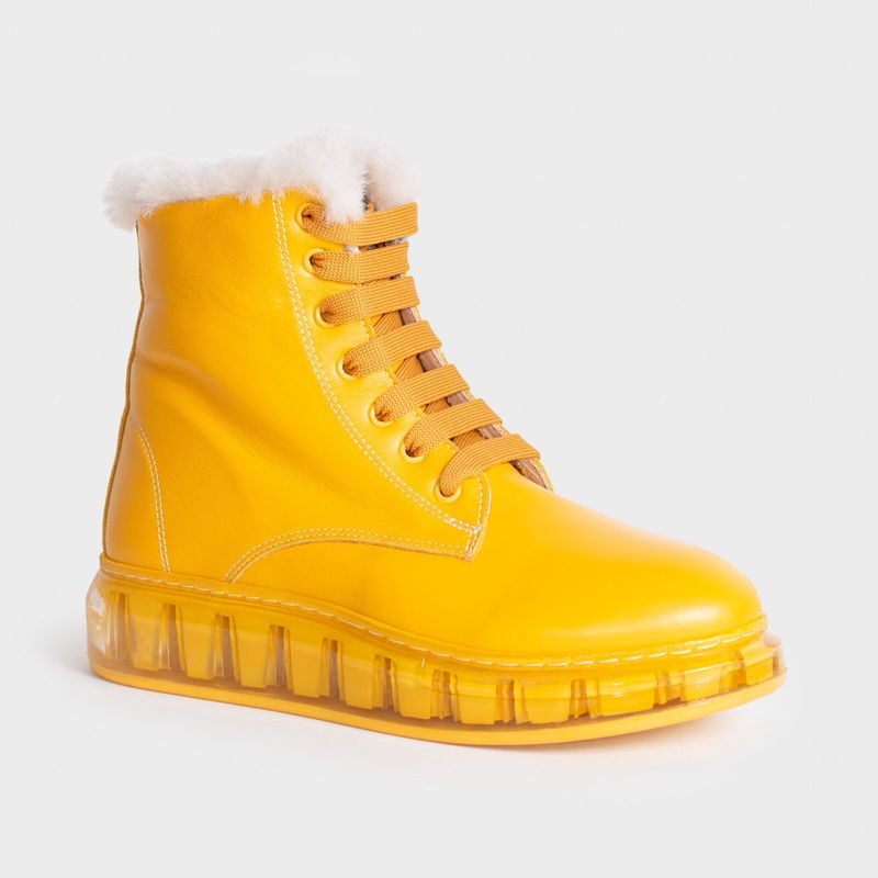 Ботинки женские зимние жёлтые LEGIT, 36